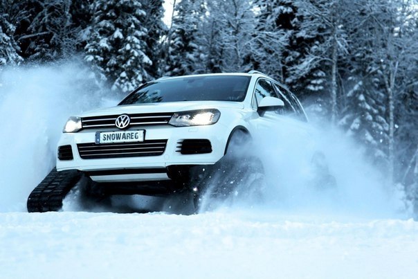 Volkswagen Touareg нашёл решение для проблемы снежных завалов.
