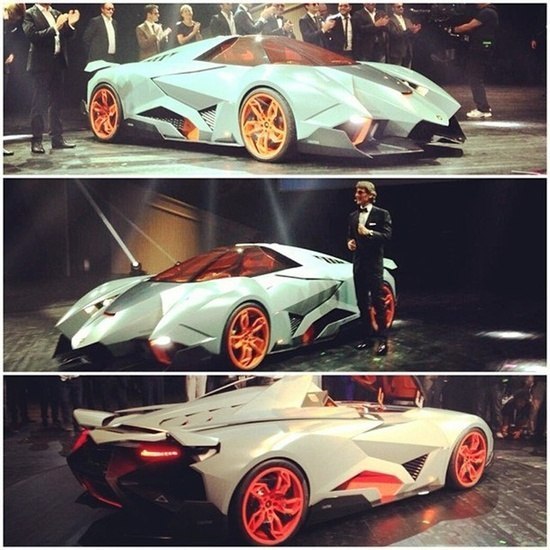Lamborghini Egoista в единственном экземпляре, подаренная дизайнером VW Вальтером де Сильва итальянскому производителю спортивных машин к 50-летнему юбилею.