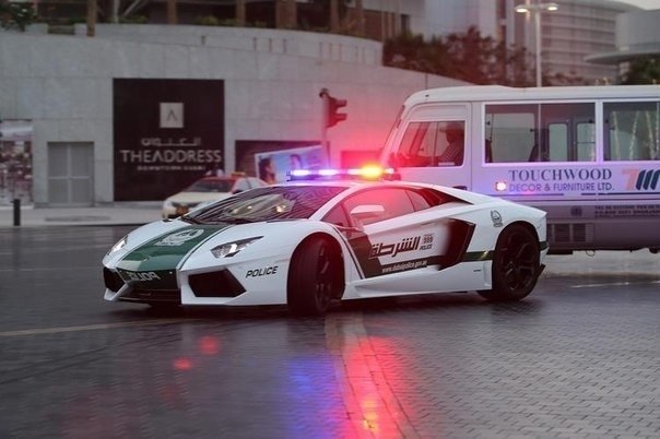 Обычный патрульный автомобиль в Дубае !