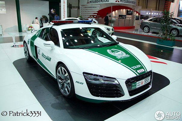На днях в рамках Dubai Motor Show 2013 арабы похвастались своей коллекцией новых суперкаров с мигалками.