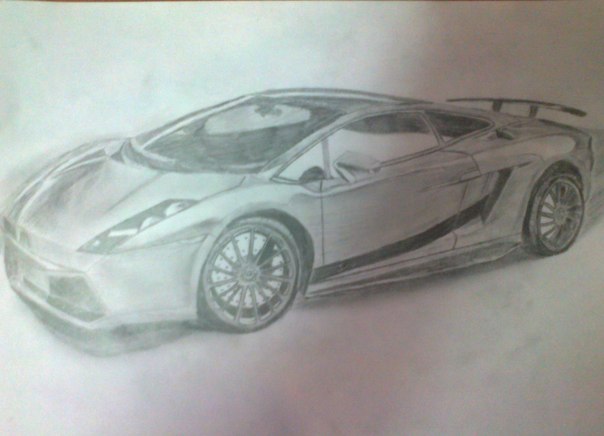 Вот нарисовал Lamborghini Gallardo. Оцените? (Тапками не кидать не отдам!!!)