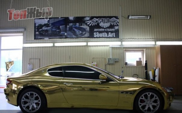Единственный в мире золотой Maserati в Одессе