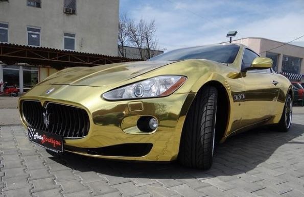 Единственный в мире золотой Maserati в Одессе