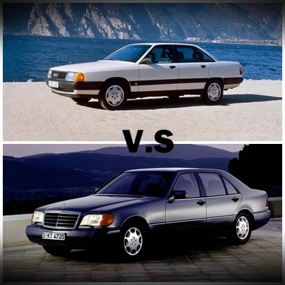 кто из этих легенд быстрее? как думаете вы? Audi 100 или Mercedes-Benz S600 W140