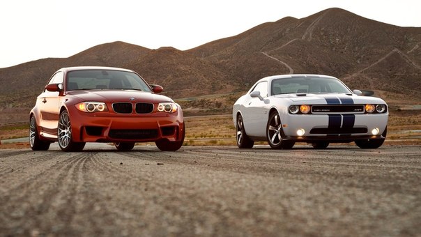 BMW 1M и Dodge Challenger SRT8