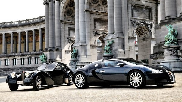 1936 Bugatti Type 57SC Atlantic and Bugatti Veyron