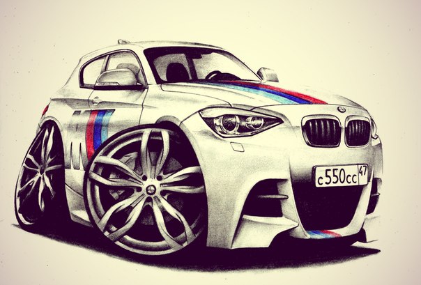 Мой новый рисунок) Шарж BMW 1 series M135
