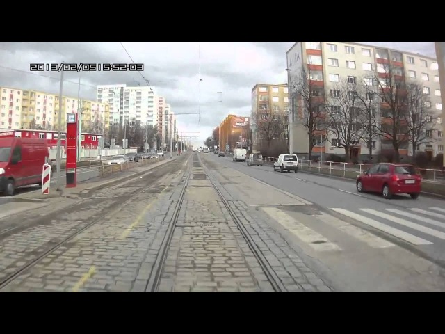 Трамвай в Праге. Особенно внимательно смотрим с 53 секунды!!!