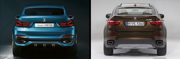 Визуальное сравнение BMW X4 и BMW X6