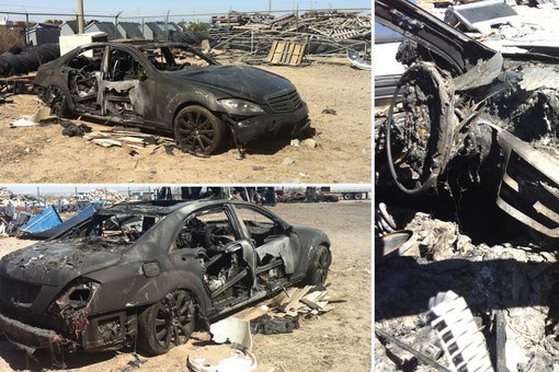 В США сгорел автовоз с суперкарами и люксовыми автомобилями!