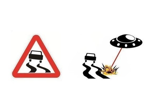 Что на самом деле изображено на дорожных знаках :)
