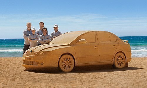 Автомобиль из песка !