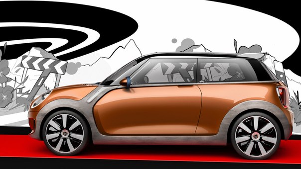 Новый концепт-кар Mini может менять цвета и подмигивать пассажирам