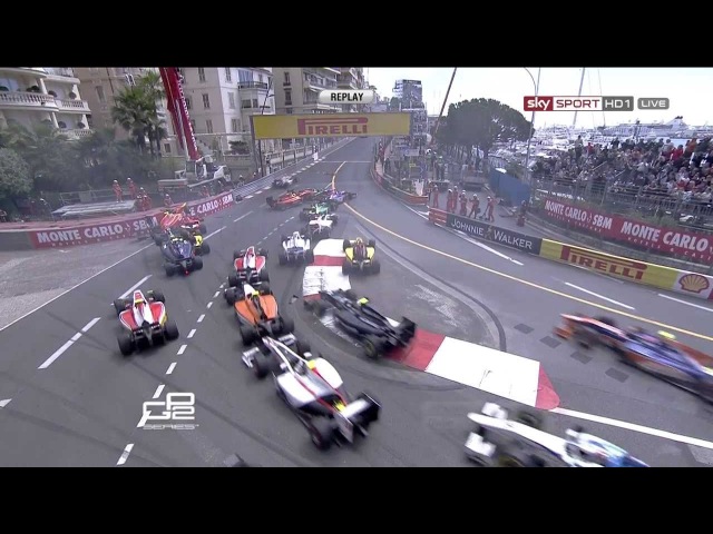 Неожиданный поворот в начале гонки Гран-При Монако в GP2