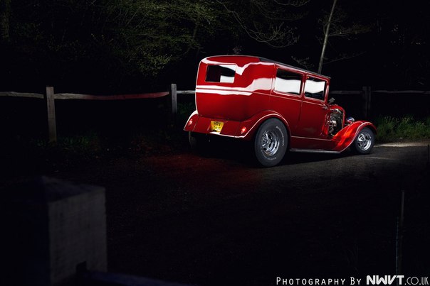 1929 Red Ford Hot Rod