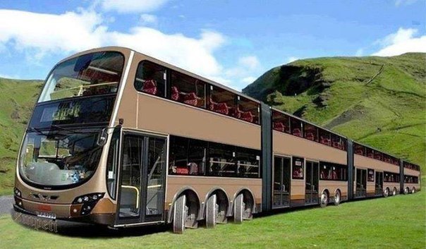 Концепт одного из самых длинных и вместительных автобусов.