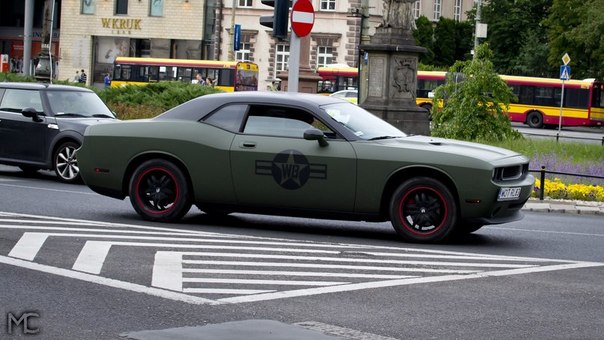 Matte Army Green Dodge Challenger